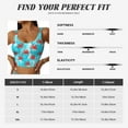 thumbnail image 7 of Fotbe Crab Swims In The Ocean Pattern Womens' Sports Bra Longline Wirefree Padded with Medium Support Sports Moisture-Wicking Workou Vest,Tank Top-, 7 of 7
