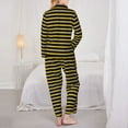 thumbnail image 3 of Bingfone Womens Pajama Sets Gold Glitter Print,Long Sleeve Loungewear Pajamas Set-X-Large, 3 of 8