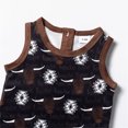 thumbnail image 2 of Gibobby Mono Ajustado de Verano Mono sin mangas de verano para niños y niñas, estampado de , prendas de vestir para niños, ropa de moda(Negro， 0-3 Meses), 2 of 5