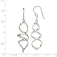 thumbnail image 2 of Beautiful Sterling Silver Corkscrew Twisted Dangle Earrings, 2 of 2