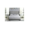 thumbnail image 3 of Best Master Furniture Jackman California King Traditional Fabric Platform Bed with Headboard, Gray, 3 of 3