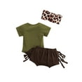 thumbnail image 3 of Bagilaanoe 2pcs Newborn Baby Girl Short Pants Set Print Short Sleeve Romper Tops + Tassel Shorts + Headband 3M 6M 12M 18M Infant Casual Summer Outfits, 3 of 8