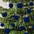 thumbnail image 3 of Christmas Tree Decorations Set, 46PCS/8CM Velvet Christmas Balls Flocked Christmas Tree Ornaments Balls Plastic Xmas Hanging Ornaments Christmas Tree DecorationChristmas Ornaments Balls Blue, 3 of 8