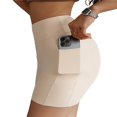thumbnail image 1 of Luluwomen-pantalones cortos deportivos de cintura alta, Shorts ajustados para Yoga, Fitness, correr, ciclismo, secado rápido, transpirables, 3 cuartos, 1 of 4
