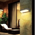 thumbnail image 3 of Aplique LED de pared moderno para exterior de 12 W, resistente al agua IP65, de aluminio, para pasillo, escalera, balcón, jardín o porche, gris/blanco cálido, 26 cm., 3 of 5
