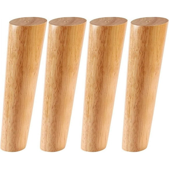 Pcs Wooden Furniture Legs 20cm, Solid Wood Sofa Legs, Oblique Wood Furniture Legs for Mid Century Style Sofa, Dresser and Cabinet