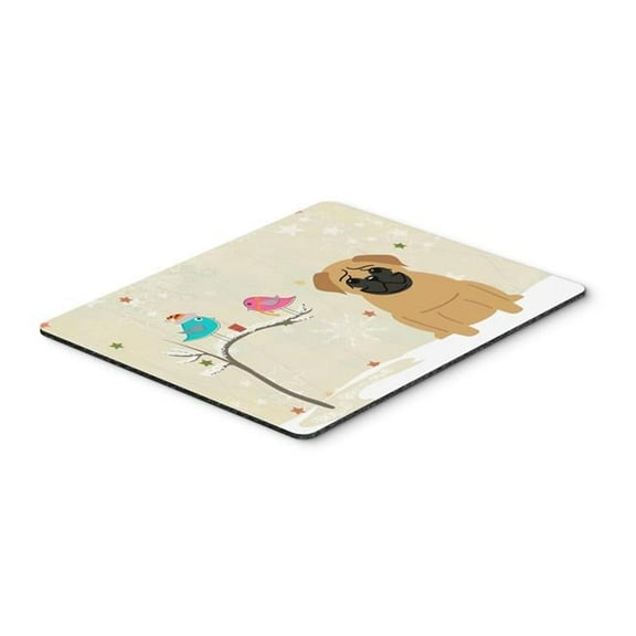 Carolines Treasures Christmas Presents Between Friends Pug Brown Mouse Pad - Hot Pad or Trivet