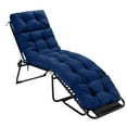 thumbnail image 6 of Topbuy Patio Chaise Lounge Cushion Recliner Quilted Thick Padded Seat Cushion w/Ties Navy, 6 of 7