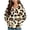 Beige, variant on Lutiedan Leopard Zip up Hoodie for Girls Oversized Fleece Lined Warm Outerwear Lightweight Fall Winter Sweatshirt Size 4-12,Pink