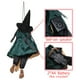 thumbnail image 5 of Muñecos de bruja colgantes de Halloween con control de voz, accesorio animado, fantasma aterrador, escoba para montar, colgante de pared, juguete para decoración del hogar al aire libre para fiestas, 5 of 7