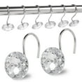 thumbnail image 1 of 12pcs Shower Curtain Hooks Acrylic Crystal Shower Curtain Rings   Decorative Curtain, 1 of 7
