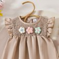 thumbnail image 4 of TOWED22 Kids Toddler Summer Clothes 2pcs Cute Tank Shirts Sleeveless Shorts Sets Sweet with Pockets(Coffee,2-3 Y), 4 of 5