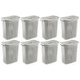 thumbnail image 1 of Sterilite Plastic Weave Laundry Hamper Slim Clothes Basket, Gray, 8-Pack, 1 of 9