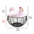 thumbnail image 4 of Eggs Holder Basket Organizer Storage Ceramic Fruit Container Kitchen Hen Decor, 4 of 4
