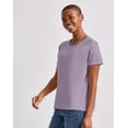 thumbnail image 3 of Hanes Essentials Women’s Cotton T-Shirt, Oversized Fit Muted Iris XL, 3 of 5