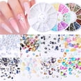 thumbnail image 5 of CPHDW7 Nail Art Gem Set, 12 Compartment Disc Box with Sparkle Rhinestones and Charms for Nail Decoration, Bedazzling Craft Supplies for Home Salon and DIY Design, 5 of 9