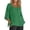 GN1, variant on Daznico Women's Square Neck 3/4 Sleeve Linen Blend Blouse Loose Fit Casual Beach Top,L