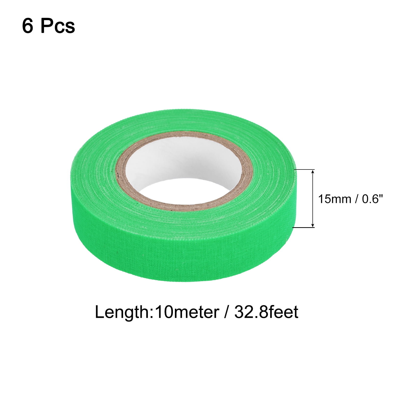 Uxcell 6Rolls 0.6inch x 32.8feet Neon Gaffers Cloth Tape Glow in the Dark Tape, Green