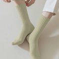 thumbnail image 4 of Rciityk Women's Crew Socks Casual Socks LightWeight Thin Casual Calf Socks Solid Color Socks, 4 of 8