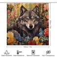 thumbnail image 2 of Funny Glasses Wolf Shower Curtain Sets with Rugs 4 Piece Rustic, 2 of 7