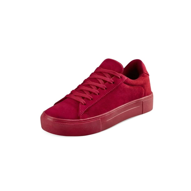 Sneakers Casual Color Rojo Tipo Gamuza Mundo Terra 029278 Bodega