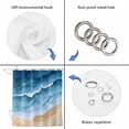 thumbnail image 5 of Blue Beach Coastal Waterproof Fabric Shower Curtain,Summer Nautical Seaside Ocean Waterproof Fabric Shower Curtain for Bathroom Curtains Bathtubs Hotel Shower Curtains with 12 Hooks Extra Long 72x84, 5 of 8