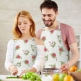 thumbnail image 3 of Pioneer Flower Floral Print Pattern Apron for Women and Men, Cotton Linen Waterproof with Pockets, Adjustable, 33x27 Inch for Kitchen, Gardening, BBQ, Salon, 3 of 6