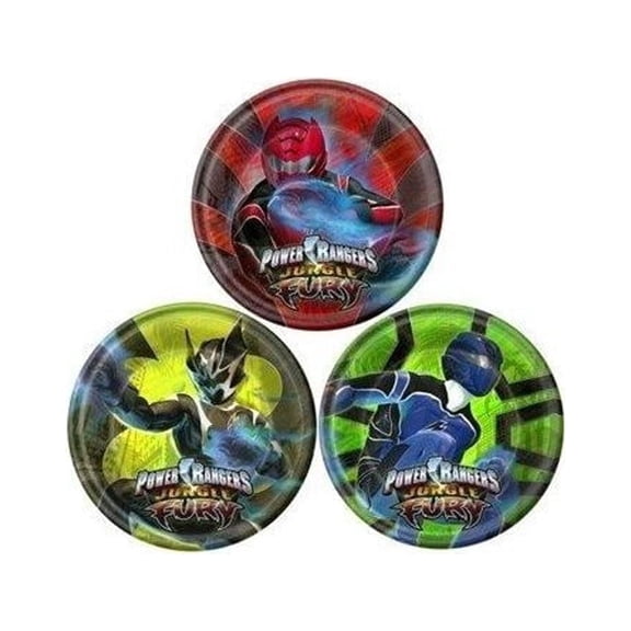 Power Rangers Jungle Fury 7" Dessert Plates Asst. (8 count)