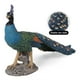 thumbnail image 2 of Estatuas realistas de pavos reales para decoración de escritorio, jardín y patio. Azul, 2 of 8
