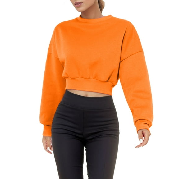 Vedolay Hoodies for Women Lightweight Baggy Sweatshirts Stylish Blouses Tunic Tops Orange,L