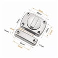 thumbnail image 2 of Pestillo De Puerta Acero Inoxidable Con Tornillos 2 Pcs, Plata, 2 of 5