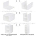 thumbnail image 6 of Gymchoice 4 Pack Stackable Shoe Storage Boxs,Foldable Clear Sneaker Display Box Foldable Shoe Box pp Material,Stackable Storage Bins White, 6 of 6