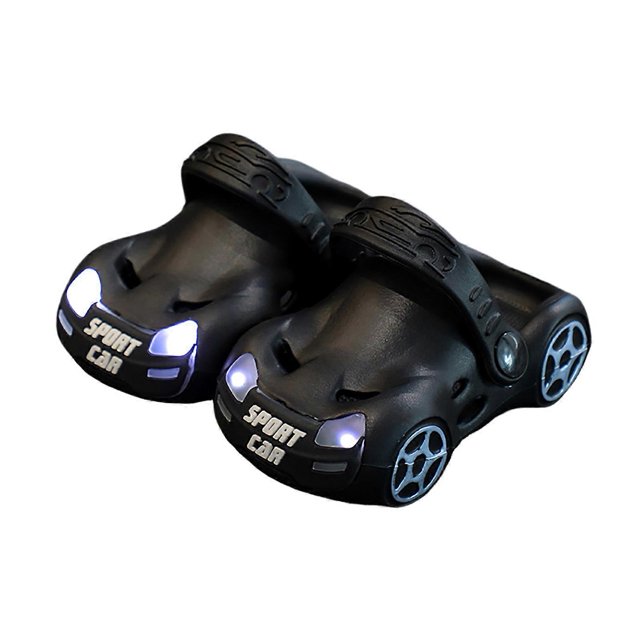 Children's LED Car Shoes Clogs Garden Shoes Boys Girls Light up Sandals for Summer Beach Travel