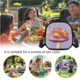 thumbnail image 6 of Jeiento Highland Cow School Backpack for Girls 4-6 6-8 Kids Bookbag with Lunch Box 3Pcs Set Elementary School bag Lunch Bag Pencil Case Boys Mushroom Preschool Back Packs Satchel Purple, 6 of 7