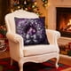 thumbnail image 5 of Funda de almohada navideña de estilo europeo | Cojín morado para cabecero con diseño de Papá Noel, vela y corona | Funda decorativa para sofá de dormitorio de 45 x 45 cm, 5 of 5