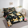 thumbnail image 3 of Manfei Cartoon Corgi Dog 7-Piece Bedding Comforter Set for Teens Kids Children,Kawaii Animal King Bedding Sets,Cute Pets Ultra Soft Bed Sheets,Ultra Soft Home Decor,Reversible, 3 of 8