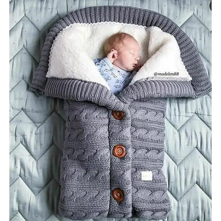 Hiver Nouveau Ne Bebe Garcon Fille Couverture Tricot Crochet Chaud Swaddle Wrap Sac De Couchage Walmart Canada