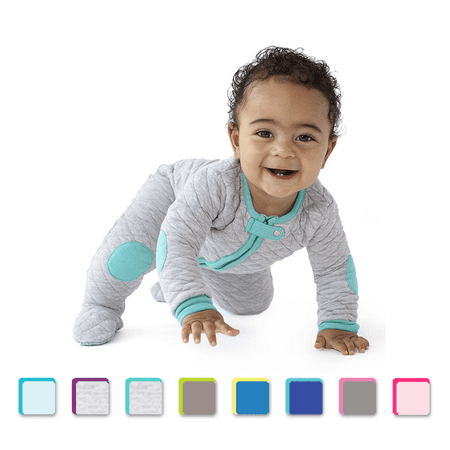 UPC: 0850811006360 | Baby Deedee Toddler Pajamas Sleep N Play Footed Baby Pajamas Gray/Teal Unisex 12-18m