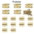 thumbnail image 4 of 15Pcs/Set Antique Cabinet Hinge Wooden Box Hinge Hasp Latch Furniture Hardware Gold, 4 of 10