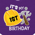 thumbnail image 4 of Inktastic Its My 1st Birthday with Construction Tools Boys Baby Bib, 4 of 4