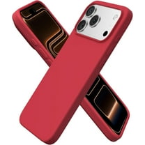 Compatible with iPhone 17 Pro Max Case 6.9", Slim Liquid Silicone 3 Layers Soft Gel Rubber Shockproof Protective Cover with Anti-Scratch Microfiber Lining-Red