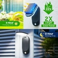 thumbnail image 3 of Solar Motion Lights Outdoor, 2 Pack Super Bright Foldable Security Solar Outdoor Lights, Waterproof 2 Modes Wireless Motion Sensor Solar Lights for Outside Garden Front Door Yard, Warm White, 3 of 7