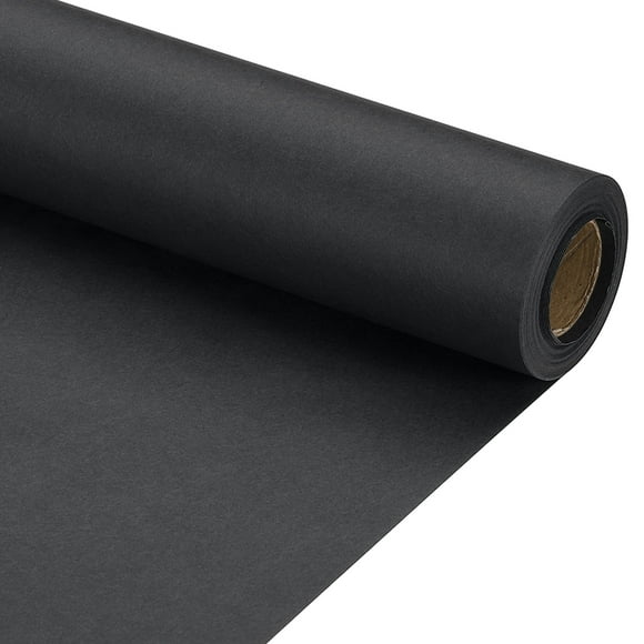 Uxcell 1 pack Wrapping Paper, Craft Paper Packing Paper 12" x 394"(33') Black