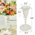 thumbnail image 4 of Sungmor Vintage Tulip Flower Tabletop Vase, Brown Cast Iron Decorative Centerpiece, White, 4 of 8