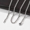 thumbnail image 4 of 10pc Tarnish Resistant 304 Stainless Steel Cable Chain Necklace Making with Lobster Claw Clasps Stainless Steel Color 23.6 inch(59.9cm), 4 of 4