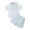 A-1378Blue, variant on MEZZALL Boys Outfits Sets Short Sleeve Shirt With Club Embroidery Comfortable Casual Sportswear For Toddler Baby Dailywear Relaxed Fit / 6-12 Months