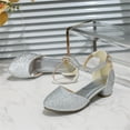 thumbnail image 5 of breaise Girl's High Heels Sequins Dress Sandals Princess Dress Shoes Flower Wedding Party Shoes Sparkle Mary Jane Shoes, 5 of 7