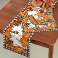 thumbnail image 2 of Buffalo Plaid Orange Pumpkins Maple Leaves Fall Table Runner 72 + inches long Autumn Thanksgiving Decorations Table Runner,Farmhouse Style Fall Kitchen Dining Tables Decor for Home,Party,Holiday, 2 of 7