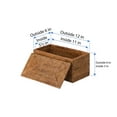thumbnail image 4 of Kouboo La Jolla Rectangular Rattan Storage Basket with Lid, Honey Brown, 4 of 6