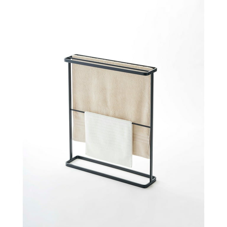 Yamazaki USA Tower White Black Bath Towel Hanger by Yamazaki Home Black